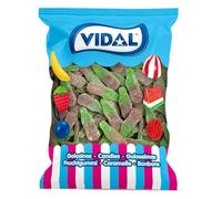 Vidal Golosinas. Botellas cola azúcar.Golosinas con forma de botella sabor cola y color verde y marrón. Bolsa de 250 unidades.