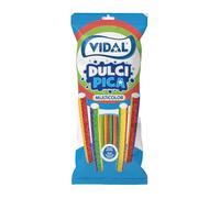 Vidal Golosinas - Dulcipica 4x4 14 × 90 g | Regaliz ácido surtido multicolor con cobertura pica | Pack golosinas para fiestas y candy-bar