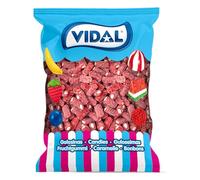 Vidal Golosinas. Dulcipica Boutique. Tacos de regaliz relleno con cobertira pica y sabor fresa. Color rojo. Bolsa de 1 kg.
