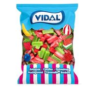 Vidal Golosinas. Jelly sabor Sandía. Colores verde y rojo. Bolsa de 250 unidades.