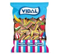 Vidal Golosinas. Ladrillos Rellenos Pica Multicolor. Sabor fresa. Bolsa de 250 unidades.
