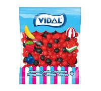 Vidal Golosinas, Moritas Brillo, Caramelo de Goma con Forma y Sabor Mora, Color Rojo y Negro, Bolsa de 1 Kg