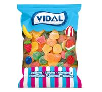 Vidal Golosinas. Parisien Azúcar. Caramelo de goma de sabores surtidos: Piña, Limón, Fresa, Manzana y Naranja. Bolsa de 1 kg.