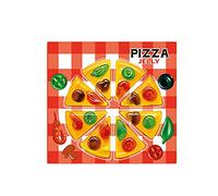 Vidal Golosinas - Pizza Jelly Estuche 895 g | 11 porciones de pizza de gelatina sabor fresa | Sin gluten | Molde reutilizable