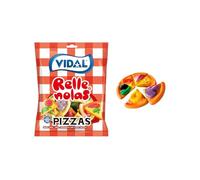 Vidal Golosinas - Pizzas Rellenolas 14 × 90 g | Porciones de pizza dulces rellenas sabor fresa | Sin gluten | Doble textura