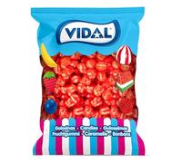 Vidal Mini Besos Twist 1 kg | Gominolas Sabor Fresa y Nata | Textura Suave y Esponjosa | Sin Gluten y Sin Grasa | Bolsa 1 kg | Aprox. 435 Unidades