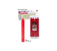 Vidal - Vela bujia blanca-roja 17cm., 4uds.