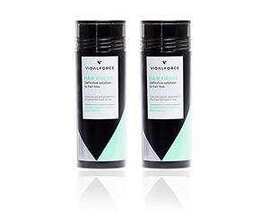 VidalForce Fibra Capilar Negro 60g (Pack 2x30g) 100% de origen Vegetal I Maquillaje Capilar indetectable I Fibras Keratina vegetal I Disimular Calvicie hombre y mujer