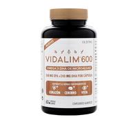 Vidalim 600 Omega 3 de microalgas.Una sola cápsula contiene 360 mg EPA y DHA 240 mg + Vitamina E. En forma de triglicliceridos para una mejor absorción. Concentración y pureza. 60 cápsulas blandas.