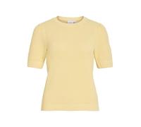 Vidalo - Camiseta de Punto de Cuello Redondo S/S, Color Amarillo Pastel., L