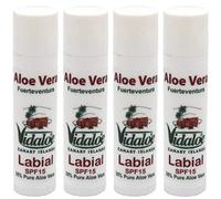 Vidaloe Stick labial de aloe vera 5ml x 4 unidades