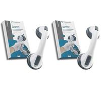 VidaPrime ASA de Seguridad para Baño Autoinstalable - Asidero Ventosa Fuerte - Agarrador Ducha para Personas Mayores - Barra de Fácil Instalación 30cm (Paquete de 2)