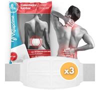 Vidaprime Pack x3 Parches de Calor Lumbar CALOR CALMANTE PROFUNDO - Parches Calor Espalda Cuello y Hombros - Faja CALOR LUMBAR Instantáneo - Parches Térmicos para Dolor Muscular ALIVIO LAS 24 HORAS