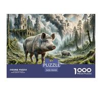 Vidas de Arco de jabalí Salvaje 1000 Piezas Impresionante Puzzle Animales Y Niños A Partir De 12 Años Puzzle Inteligencia Juguete Regalo Creativo para La Relajación Diversión Educativo para Niños Y