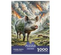 Vidas de Arco de jabalí Salvaje 1000 Piezas Rompecabezas Familiar Animales Y Niños A Partir De 12 Años Puzzle Inteligencia Juguete Pasatiempo Creativo Desafíos Extra Divertidos Educativo para Niños