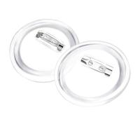vidaXL Kit 100x chapas para creador de insignias - parte metálica con alfiler y acrílico 58 mm