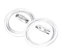 vidaXL 100x Kit de Chapas con Alfiler Acrílico Parte Metal para Creador de Insignias Caseras DIY Publicitarias Promocionales Ligeras 44 mm