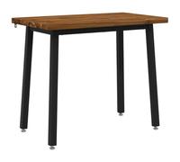 vidaXL 110 x 55 x 75 cm Madera de Acacia Sólida Natural y Negro