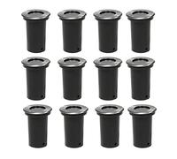 vidaXL Focos empotrables de suelo de jardín redondos 12 uds