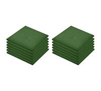 vidaXL 12x Losetas Protección de Caídas Baldosa Suelo Parque Muebles Proteger Máquinas de Deporte Gimnasios Piso Alfombra de Goma Verde