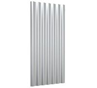 vidaXL 12x Paneles Tejado Lámina Techo Garaje Corrugado Metálico Acanalado Cobertizo Establos Casas Móviles Acero Recubierto Plateado