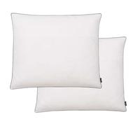 vidaXL 132893-2 Cojines de 60 x 70 cm, Color Blanco, Relleno de Plumas, Almohada, Tejido, tamaño: 70 x 60 cm (Largo x Ancho)