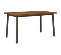 vidaXL 140 x 80 x 75 cm Madera de Acacia Sólida Natural y Café