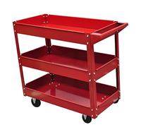 vidaXL Carrito para Herramientas con 3 Estantes Rojo Carro Utensilios Taller