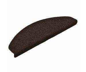vidaXL 15x Alfombrilla Autoadhesiva de Escalera Estera Protector Peldaño Alfombra Escalón Amortiguación Sonido Antideslizante 65x21x4 cm Marrón