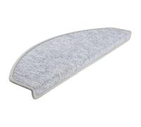 vidaXL 15x Alfombrilla de Escalera Bricolaje Casa Hogar Decoración Bricolaje Moqueta Antideslizante Felpudo Funda Esterilla 65x24x4 cm Gris Claro
