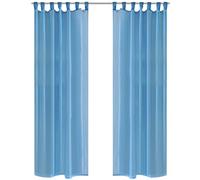vidaXL 2 Cortinas turquesas Transparentes 140 x 245 cm