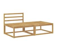 vidaXL 2 Pieza Reposapiés de Exterior Poliéster Blanco, Muebles Modernos para jardín y balcón, diseño Modular al Aire Libre, seccional Duradero y Flexible.