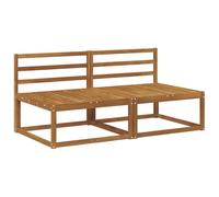 vidaXL 2 Pieza Sofá intermedio de Exterior Madera de Acacia Sólida, Muebles Modernos para jardín y balcón, diseño Modular al Aire Libre, seccional Duradero y Flexible.