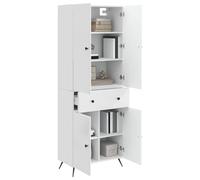 vidaXL 2 piezas blanco brillante Juego de muebles ajustable, solución de almacenamiento versátil, sala de estar moderna, decoración del hogar funcional