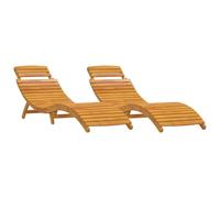 vidaXL 2 sillas reclinables de Madera de Acacia Maciza, Plegables, Ideales para Usar en Interiores o Exteriores relajarte, Son cómodas y geniales para tu Patio o jardín. Puedes usarl