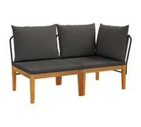vidaXL 2 uds. Conjunto de Jardín con Cojines Natural
