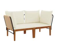 vidaXL 2 uds. Madera de Acacia Sólida y Cuerda Natural