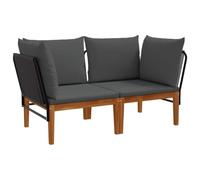 vidaXL 2 uds. Madera de Acacia Sólida y Cuerda Natural