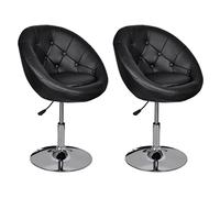 vidaXL 2 x Silla de Club Negro