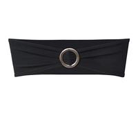 vidaXL 25x Lazo Moño Adorno Elástico Negro de Silla Banda Elástica Boda Fiesta