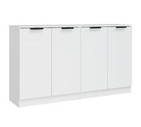 vidaXL 2X Aparadores Armario Auxiliar Alacena Mesa Consola Entrada Pasillo Vestíbulo Recibidor Muebles Madera Contrachapada Blanco 60x30x70 cm