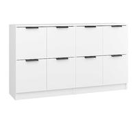vidaXL 2X Aparadores Armario Auxiliar Alacena Mesa Consola Entrada Pasillo Vestíbulo Recibidor Muebles Madera Contrachapada Blanco 60x30x70 cm
