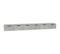 vidaXL 2X Armarios de Pared Cocina Comedor Almacenamiento Baño Cuarto Aseo Sala Estar Habitación Mueble Entrada Salón Contrachapada Gris Hormigón
