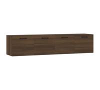 vidaXL 2X Armarios Pared Cocina Comedor Almacenamiento Baño Cuarto Aseo Sala Estar Habitación Mueble Entrada Salón Contrachapada Roble Marrón