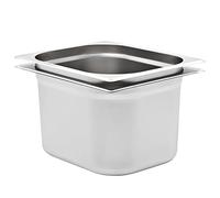 vidaXL 2X Bandejas Gastronorm de Alimentos GN 1/2 Utensilios Cocina Calientaplatos Plato Platillo Comida Buffet Baño María 200 mm Acero Inoxidable