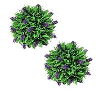 vidaXL 2X Bolas de Boj Artificiales 28 cm Arbusto de Jardín Planta Lavanda