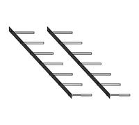 vidaXL 2X Botellero de Pared para 14 Botellas Estante Soporte para Vinos Portabotellas Armarios Almacén Organizador Decoración Comedor Metal Negro