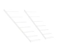 vidaXL 2x Botellero de Pared para 7 Botellas Estantería Estante de Botellas Soporte para Vino Armario Cocinas Despensas Hogar Metal Blanco