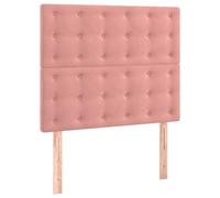 vidaXL 2X Cabeceros Cama Tapizado Cabezal Dormitorio Estructura Habitación Mobiliario Muebles Decoración Adorno de Terciopelo Rosa 100x5x78/88 cm