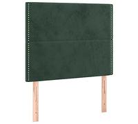 vidaXL 2X Cabeceros Dormitorio Cabezal Estructura Cama Tapizado Adorno Decoración Habitación Casa Hogar Terciopelo Verde Oscuro 90x5x78/88 cm